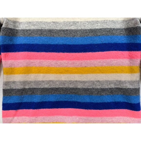 J. Crew Striped Lambs Wool & Nylon Sweater S Multicolor Rainbow - Picture 8 of 10
